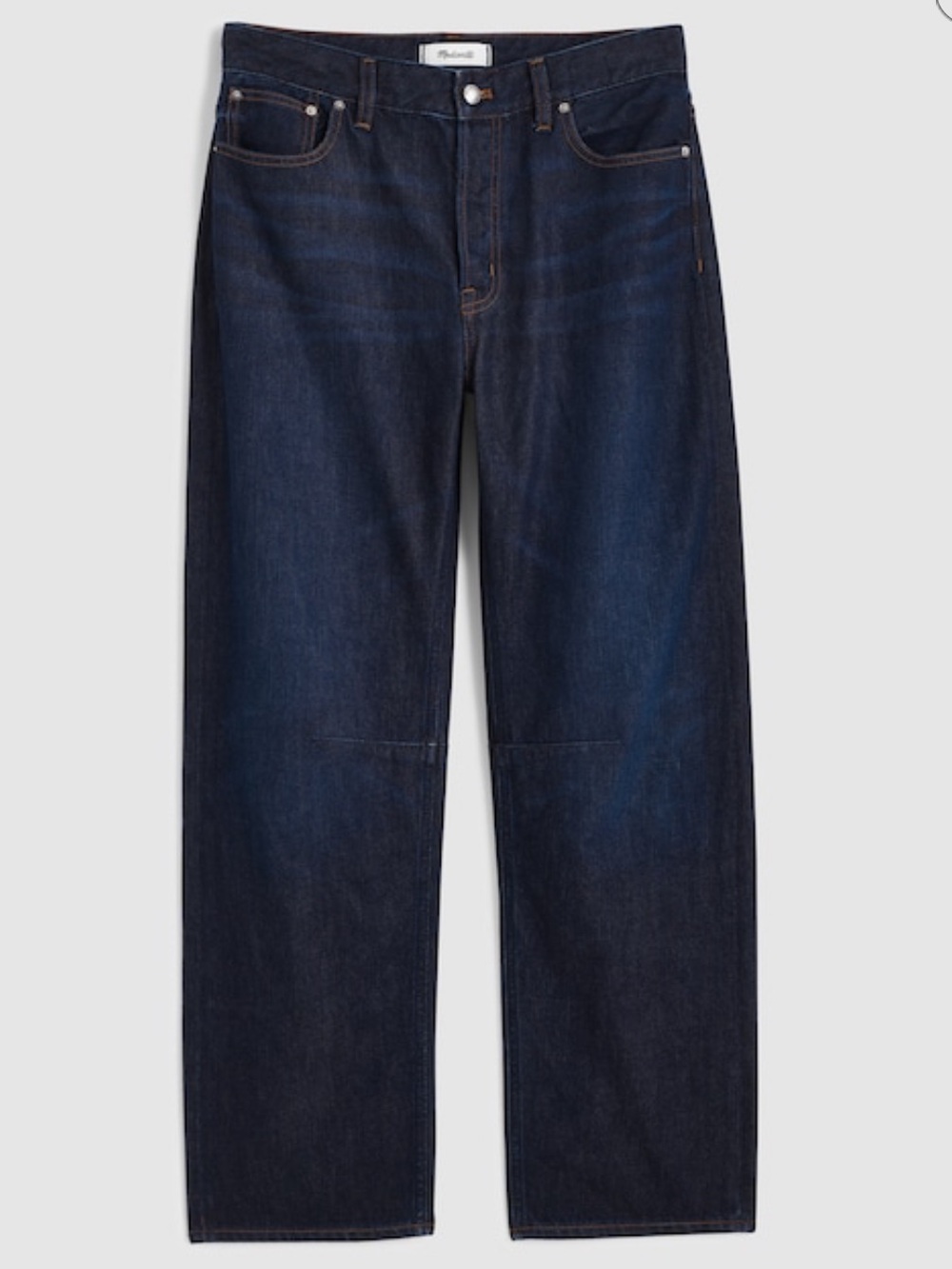 Madewell darted barrel-leg jean